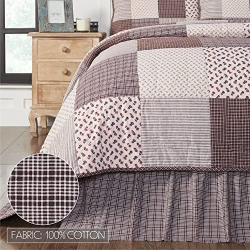 VHC Brands Florette Twin Bed Skirt Brown 39x76