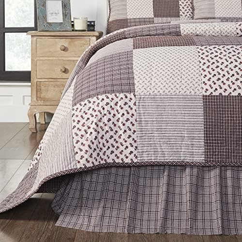 VHC Brands Florette Twin Bed Skirt Brown 39x76