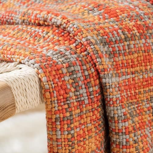 BATTILO HOME Rust Orange Throw Blanket 50x60 1