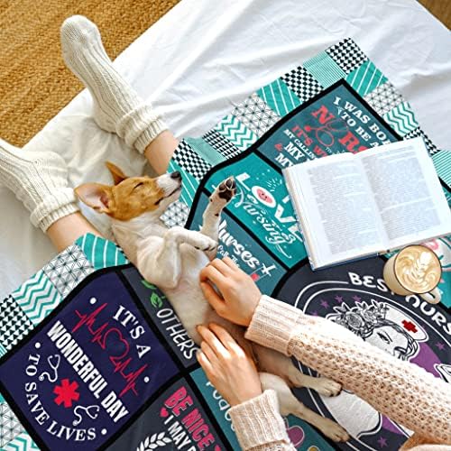 HCDER Nurse Throw Blanket 60x50 Soft Warm Gift for Nurses